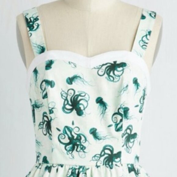 UNICORN Modcloth "Heck Yes" A-Line Cotton Dress RARE - Picture 4 of 4